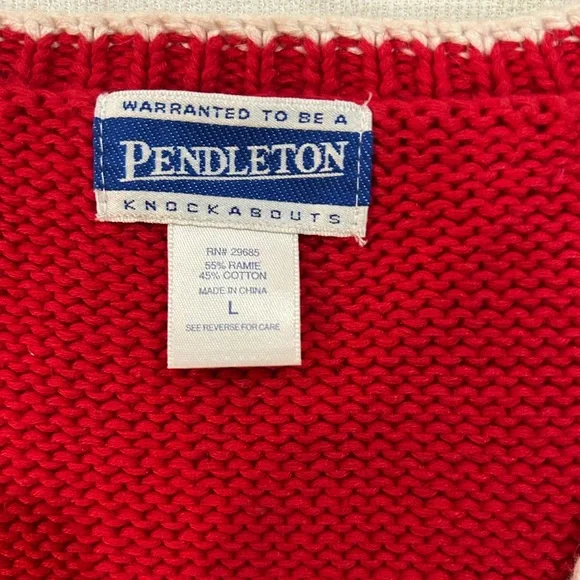 Vintage Pendleton Golf Sweater Vest Large Knockabouts Jacket Red - Picture 6 of 8